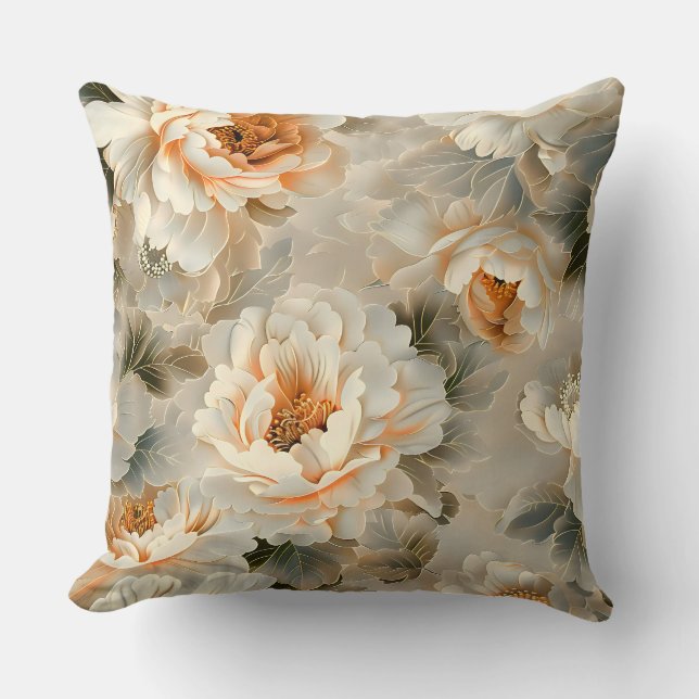 Fluwelen Herfst Whispers Botanisch Kussen (Voorkant)