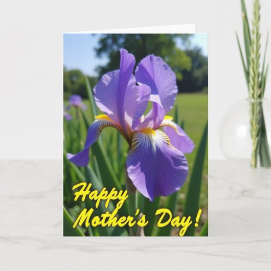Fluwelen Iris Bloem Patronen Kaart (Voorkant)