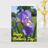 Fluwelen Iris Bloem Patronen Kaart (Gele Bloem)