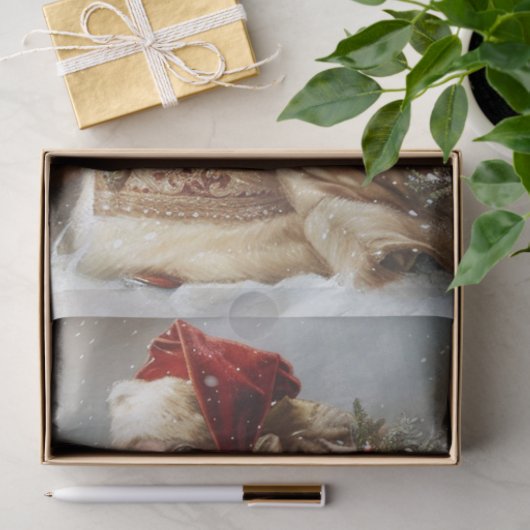 fluwelen kerstman tissuepapier (Geschenk)