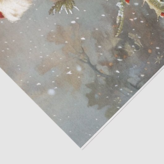 fluwelen kerstman tissuepapier (Detail)