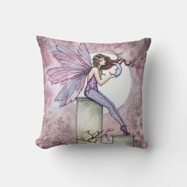 Fluwelen Kussensloop Whispering Moon Faerie Kussen (Voorkant)