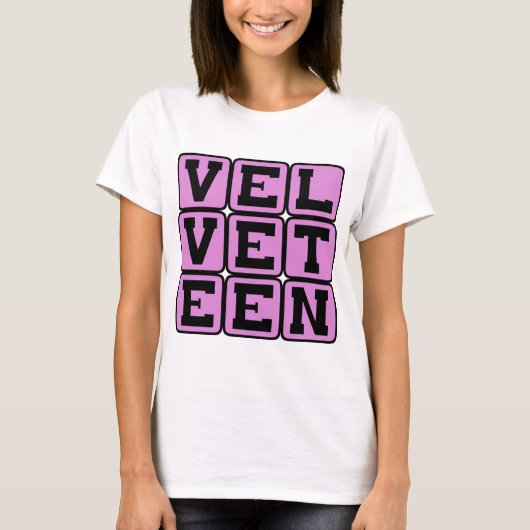 Fluwelen, lijkend op fluweel t-shirt (Voorkant)