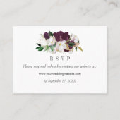 Fluwelen Magnolias Bruiloft RSVP Online Website Visitekaartje (Voorkant)