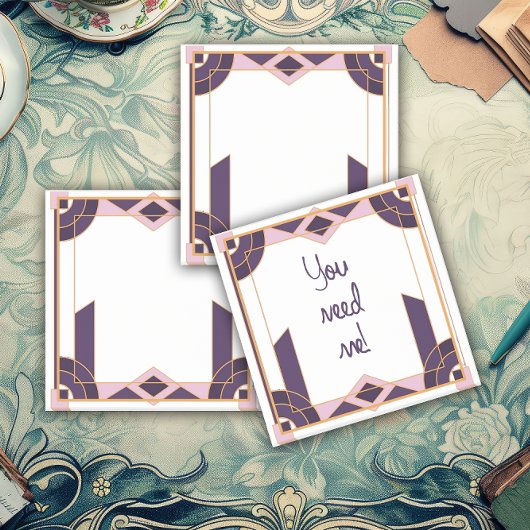 Fluwelen Nacht Geometrie Art Deco Post-it® Notes