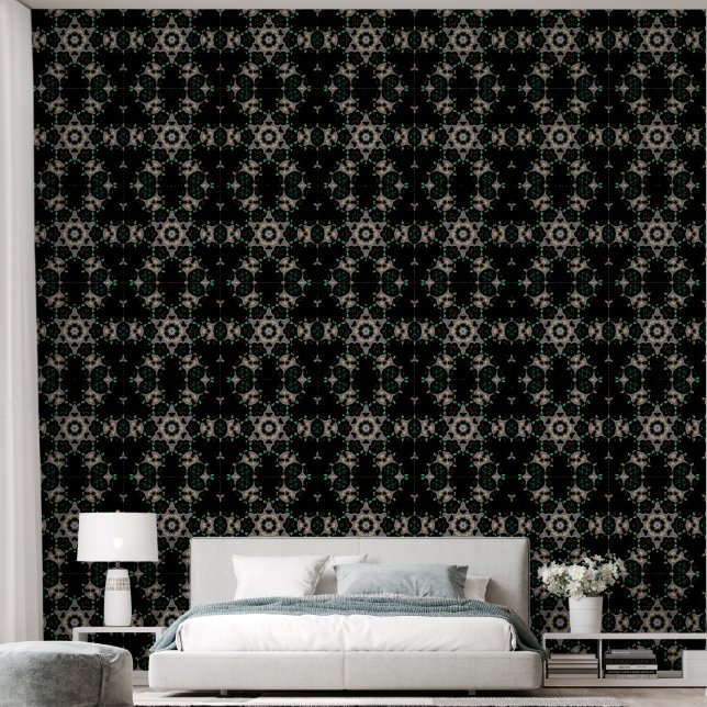 Fluwelen Nacht Kaleidoscoop  Behang (Slaapkamer)