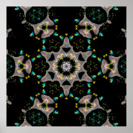 Fluwelen Nacht Kaleidoscoop Poster