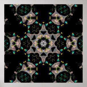 Fluwelen Nacht Kaleidoscoop Poster
