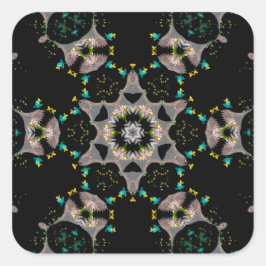 Fluwelen Nacht Kaleidoscoop Vierkante Sticker
