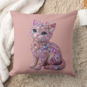 Fluwelen Nacht Kat Aesthetic Print Kussen