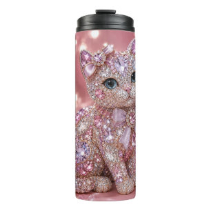 Fluwelen Nacht Kat Aesthetic Print Thermosbeker