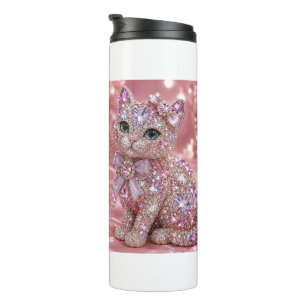 Fluwelen Nacht Kat Aesthetic Print Thermosbeker