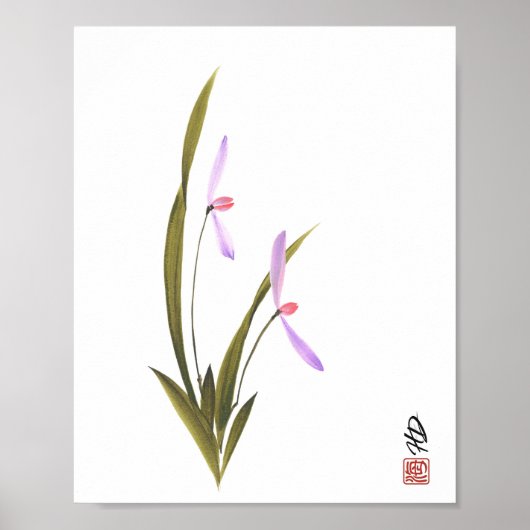 Fluwelen Orchidee Poster (Voorkant)