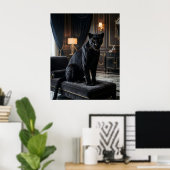 Fluwelen Panter Noir Poster (Thuiskantoor)