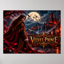 Fluwelen Prins Gothic Vampire Fantasy Poster