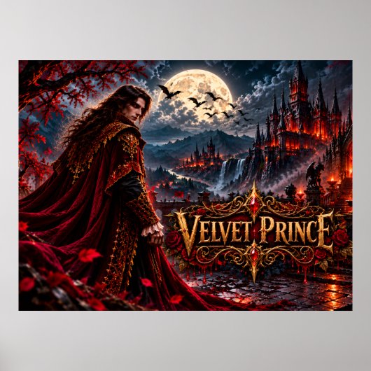 Fluwelen Prins Gothic Vampire Fantasy Poster (Voorkant)