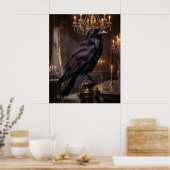 Fluwelen Raven Kroonluchter Poster (Keuken)