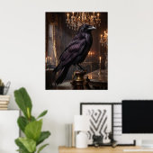 Fluwelen Raven Kroonluchter Poster (Thuiskantoor)