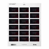 Fluwelen Roos Adreslabels Etiket (Full Sheet)