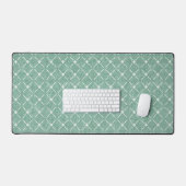 Fluwelen roosterpatroon in mintgroen bureaumat (Keyboard & Muis)