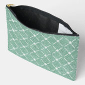Fluwelen roosterpatroon in mintgroen etui (Open)
