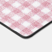 Fluwelen roze en witte Gingham charme Bureaumat (Hoek)