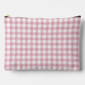 Fluwelen roze en witte Gingham charme Etui (Voorkant)