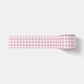 Fluwelen roze en witte Gingham charme Grosgrain Lint (Voorkant)