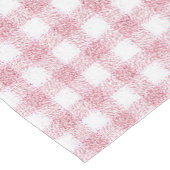 Fluwelen roze en witte Gingham charme Korte Tafelloper (Hoek)