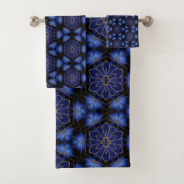 Fluwelen saffier bad handdoek