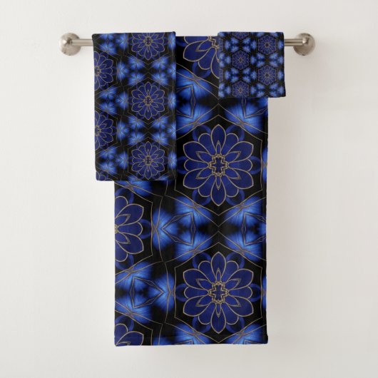 Fluwelen saffier bad handdoek (Insitu)