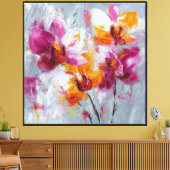 Fluwelen Vlam Orchidee Abstract Canvas Afdruk (Insitu (Woonkamer))