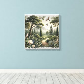Fluwelen wanden kunst canvas afdruk (Insitu (Houten vloer))