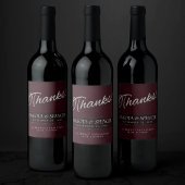 fluwelen wijngrunge | Maroon Bordeaux Merlot Bedan Wijn Etiket