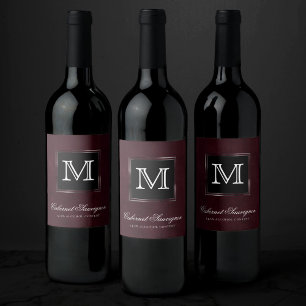 fluwelen wijngrunge   Maroon Bordeaux Merlot Custo Wijn Etiket