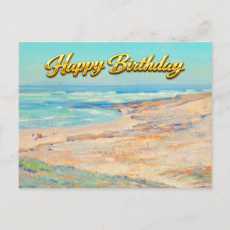 Fluwelen Zand La Jolla Californië Verjaardags Kuns Briefkaart