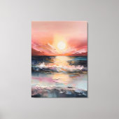 Fluwelen zonsondergang boven de zee canvas afdruk (Voorkant)