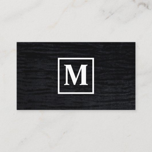 Fluwelen Zwart met Monogram Square Visitekaartje (Voorkant)