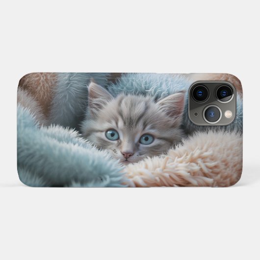 Fluwelig Kitten in een Zachte Deken Case-Mate iPhone Case (Achterkant (horizontaal))