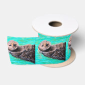 Fluwelige Zeeotter Schilderij Satijnen Lint (Spoel)