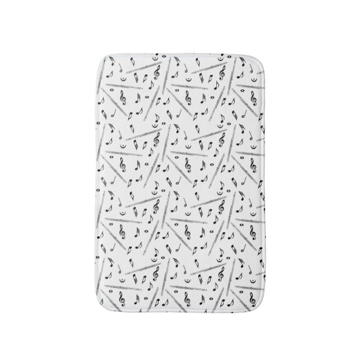 Flux Music Note Pattern Badmat (Voorkant Verticaal)