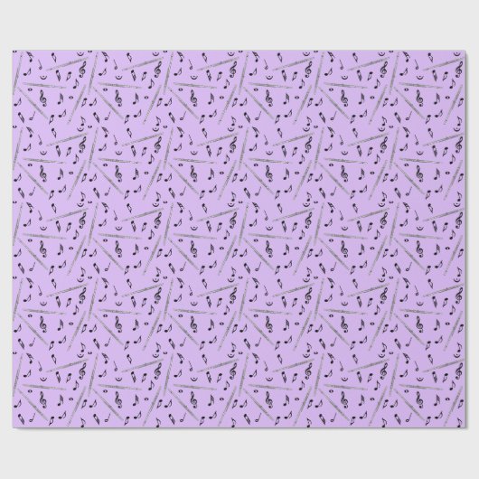 Flux Music Note Pattern Cadeaupapier (Vlak)
