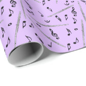 Flux Music Note Pattern Cadeaupapier (Rol Hoek)