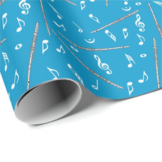 Flux Music Note Pattern Cadeaupapier (Rol Hoek)