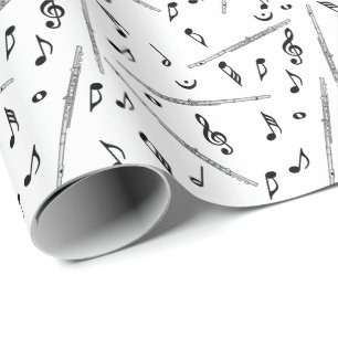 Flux Music Note Pattern Cadeaupapier