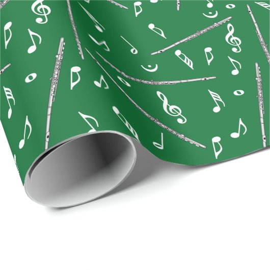Flux Music Note Pattern Cadeaupapier (Rol Hoek)