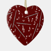 Flux Music Note Pattern Keramisch Ornament (Rechts)