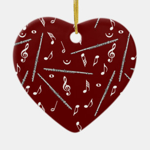 Flux Music Note Pattern Keramisch Ornament