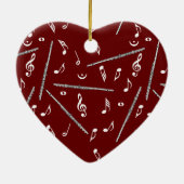 Flux Music Note Pattern Keramisch Ornament (Achterkant)