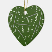 Flux Music Note Pattern Keramisch Ornament (Links)